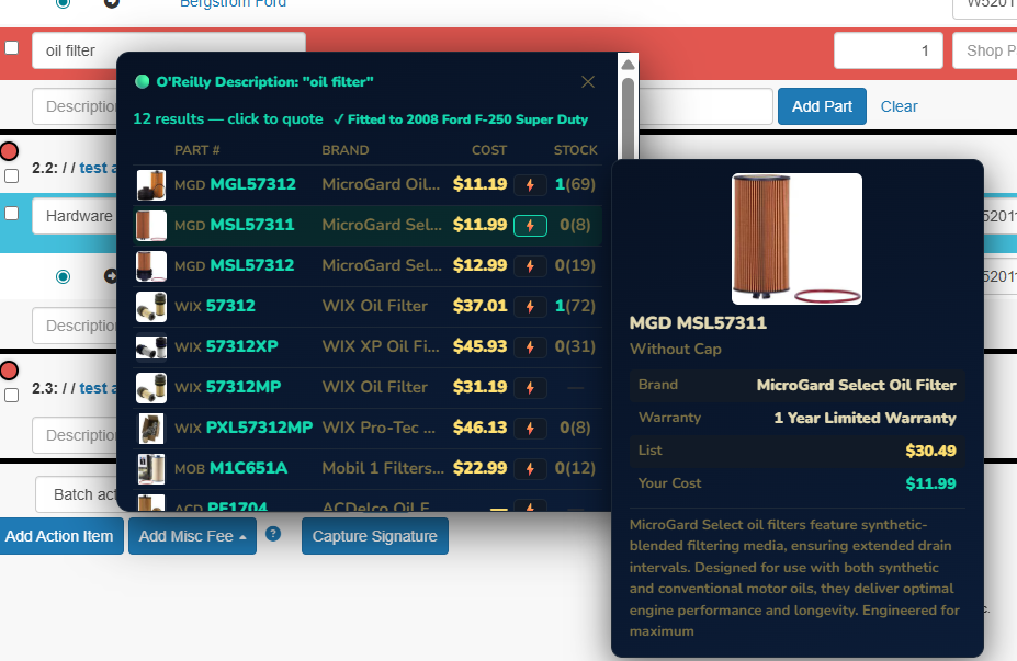 Multi-vendor lookup with quote-to-SO