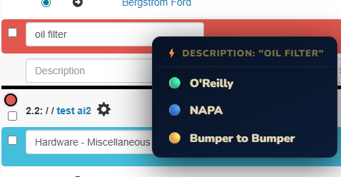 Compact multi-vendor results panel